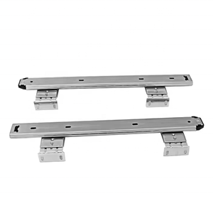 Riel deslizante para teclado con rodamiento de bolas HVPAL (350mm), capacidad de carga de 23kg, acero laminado en frío con posición de bloqueo y soporte de montaje - Product Image 3