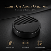 Diffuseur d'aromathérapie de luxe rond en métal pour tableau de bord de voiture, décoration esthétique de table, cadeau personnalisé haut de gamme