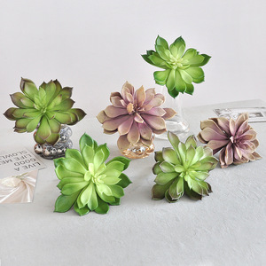 <span class=keywords><strong>Suculenta</strong></span> Artificial <span class=keywords><strong>Echeveria</strong></span> con Tacto Realista, Bonsái en Maceta de Goma Suave para Decoración de Escritorio - Product Image 1