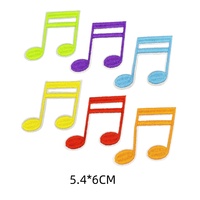 Patch brodé coloré Note de musique Clé de Sol, Badge Symbole Musical, Applique thermocollante pour Vêtements, Sacs, Chapeaux, Décoration DIY et Artisanat