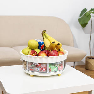 ชั้นวางเครื่องเทศแบบหมุนได้สำหรับวางบนเคาน์เตอร์ครัว แบบสองชั้น สำหรับเก็บเครื่องปรุงรส น้ำมัน เกลือ ซอส ซีอิ๊ว น้ำส้มสายชู - Product Image 3