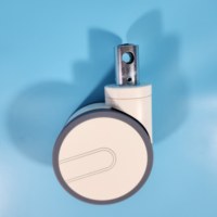 Roues médicales de 125 mm avec blocage central, roulettes directionnelles verrouillables de 5 pouces pour lit d'hôpital, mobilier hospitalier, chariot