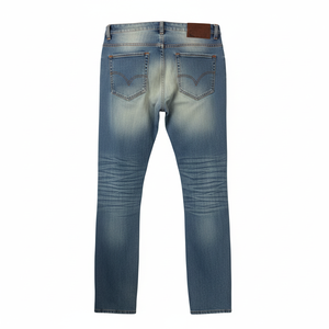 Nouveau modèle 2025 lâche en détresse élégant Denim pantalon acide lavage jean Vintage empilé Flarejeans pour hommes - Product Image 1