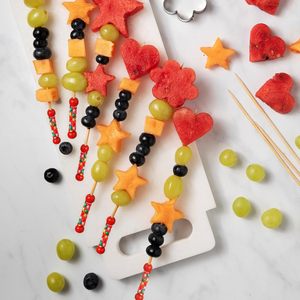 Hot bán dùng một lần màu đỏ và màu vàng đôi Bead tre trang trí trái cây thực phẩm món khai vị Picks <span class=keywords><strong>Stick</strong></span> - Product Image 6