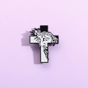 Kustom kartun logam Enamel lembut pin silang Yesus BROS-agamis kerah lencana untuk teman-teman hadiah penggunaan - Product Image 5