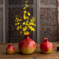Joli décor à la maison grenade décoration personnalisé créatif en céramique grenade Vase coloré fruits forme fleur Vase