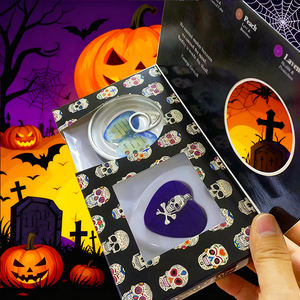 Halloween 2026 mode liontin kalung tengkorak liontin gaya Gotik Berharap mutiara tiram kotak hadiah AAA 6mm mutiara kemasan vakum - Product Image 2