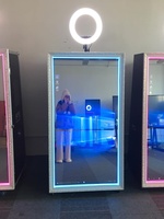 Miroir magique portable Fantasy View FTY520 avec écran tactile 11 pouces, photomaton, flash LED, imprimante, étagère, kiosque DSLR
