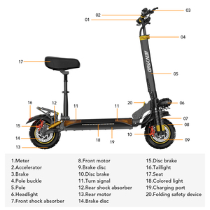 สกู๊ตเตอร์ไฟฟ้าแบบสองล้อ <span class=keywords><strong>ES6</strong></span> 1000W * 2มอเตอร์พับได้มอเตอร์ยุโรป UK ส่งฟรีคลังสินค้า - Product Image 2