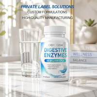 Capsules Probiotiques Véganes OEM/ODM : Enzymes Digestives et Complexe Prébiotique pour la Santé Intestinale, l'Équilibre Digestif et le Soutien au Bien-être