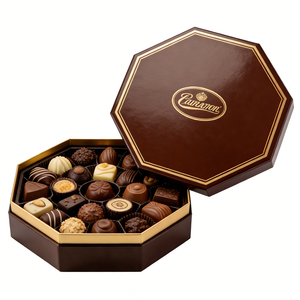 Luxury Octagonal Party <strong>Chocolate</strong> Gift Box with Gold Foil Logo - Premium Rigid Cardboard <strong>Packaging</strong> for Assorted <strong>Chocolates</strong> - Product Image 1