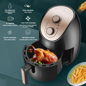 Circulation de l'air Chaleur uniforme 4L 1200W <span class=keywords><strong>Huile</strong></span> saine <span class=keywords><strong>Sans</strong></span> Poulet Bouton mécanique électrique <span class=keywords><strong>Friteuse</strong></span> à air - Product Image 4
