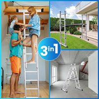 Échafaudage mobile multifonctionnel industriel moderne pliable en alliage d'aluminium établi échelle support escalier entrepôt