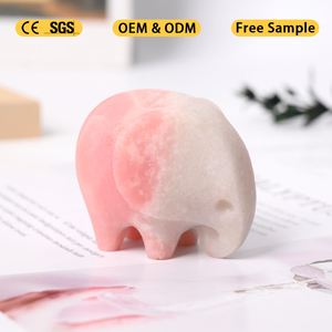 Vente en gros de sculptures d'éléphants en cristal de guérison de haute qualité, différents matériaux, pour la décoration de la maison - Product Image 2