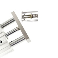 Cilindro Neumático de Doble Acción con Pistón de Aluminio, Cilindro Neumático de Tres Ejes, Bloque de Cabeza de Cilindro, Fabricante de Componentes Neumáticos