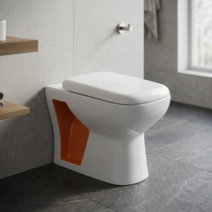 Cuvette de toilette en céramique double couleur rouge et blanc, standard américain/britannique, avec siphon EWC carré S/P - Product Image 6