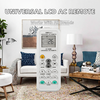 Contrôleur d'écran LCD de remplacement électrique pour climatiseur, télécommande universelle avec fonction de chauffage, code fixe, utilisation domestique