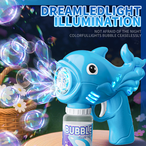 ปืนเป่าลมของเล่นกลางแจ้งทำจากพลาสติกมีไฟรูปการ์ตูนน่ารักใช้ได้ทุกเพศปืนเป่าลมอัตโนมัติรูปโลมาของเล่นสำหรับเด็กขายส่ง - Product Image 4