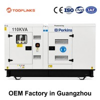 Perkins 100 Kva 110 Kva 150kva 200kva Genset Tiga Fasa Silent dengan Inversi Otomatis Harga untuk Bisnis di Tanzania