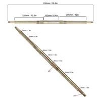 Arbre d'essieu arrière de 930 mm pour ATV Quad Go Karts de 150 CC à 250 CC, améliore la stabilité, réduit les vibrations, arbre d'essieu arrière à spline