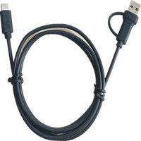Cable de Datos 2 en 1 para Teléfono Móvil, USB A/C Macho a Tipo C Macho, Cable de Carga Rápida, Conductor de Cobre Puro para Impresora de Computadora