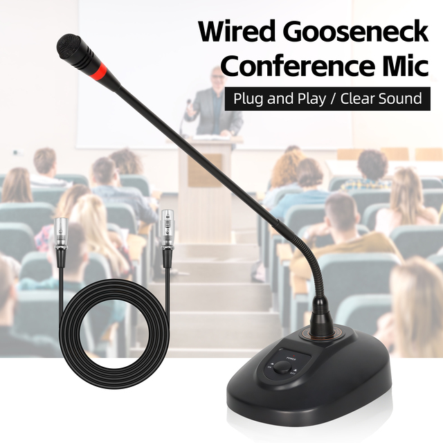 China MS-3948 Gooseneck Cardioid Cable Wire Conference Microphone Wired Converter for Meeting