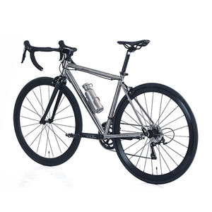 Bicicleta de Carretera de 11 Velocidades Resistente a la Corrosión, Bicicleta de Carreras Muy Ligera con Manillar Curvo de Aleación de Titanio y Ruedas Delanteras de Fibra de Carbono - Product Image 5