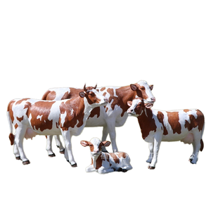 Çevre dostu reçine inek heykeli cam elyaf takviyeli plastik açık topluluk manzara dekorasyon alışveriş merkezleri parklar çiftlikleri - Product Image 5