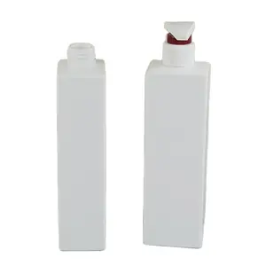 24mm 플라스틱 펌프 PP 바디 PE 씰 스킨 케어 화장품 에센스 샴푸 포장 맞춤형 280ml 흰색 HDPE 사각 병
