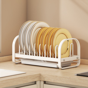 Draining Dish <b>Rack</b> With Tray Quick Dry Kitchen Counter Storage Square Shape Landmark Design OY-HS1018 - Product Image 1