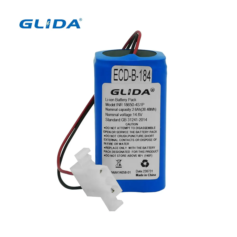 Glida có thể sạc lại pin INR18650-4S1P 14.8V 2.6Ah Li-ion pin có thể sạc lại pin