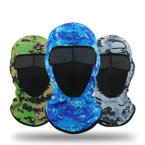 Solid Color Breathable Sunscreen Headgear Hat Windproof Mesh Outdoor Face Mask Motorcycle Balaclava Hood