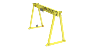 Grúa de pórtico de 20 toneladas montada en riel de viga única estándar europea para exteriores para productos de acero en movimiento y elevación - Product Image 3