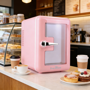 <span class=keywords><strong>Mini</strong></span>-réfrigérateur de comptoir pour boissons, 4L, porte en verre, pour <span class=keywords><strong>bar</strong></span> à domicile, utilisation en fête - Product Image 4