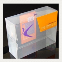 Boîte en plastique transparente pliable personnalisée avec logo imprimé, plusieurs tailles, emballage transparent pour cadeau, jouet, cosmétique, emballage de vente au détail