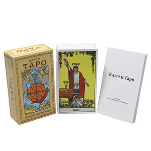 Juego de cartas de tarot inglesas personalizadas con libro guía, tarjetas de pago impresas personalizadas, diseño clásico, cartas de tarot, venta directa de fábrica - Product Image 2