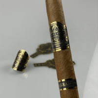 Étiquette de cigare personnalisée en gros impression en relief feuille d'or marque privée de luxe et logo autocollant de bague de cigare pour mariage et Noël