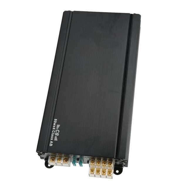 4 Channel Car Amplifier 80W 4 Ohms Class AB Power Stereo Amp Universal for Audio Systems