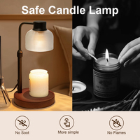EU-Stecker Blumenförmiger Vintage-Wachswärmer für Aromatherapie Aroma-Brenner Einstellbare Dimmbare Kerzenwärmer-Lampe mit Timer
