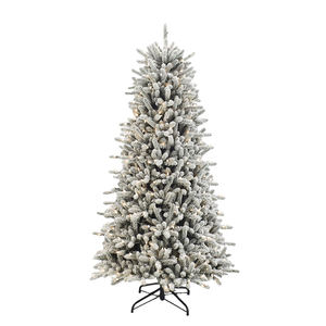 Arbre de Noël artificiel flocage de haute qualité arbre de Noël floqué réaliste à LED d'intérieur - Product Image 1