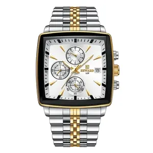 Beloning 81100 Roestvrij Staal Materiaal Heren Horloges Waterdichte Lichtgevende Sport Horloges Voor Man Polshorloge Chronograaf Datum