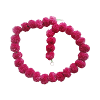 Vente en gros de guirlande de fleurs de souci Diwali guirlande de soucis artificiels à longs brins pour décoration de mariage Pooja indienne
