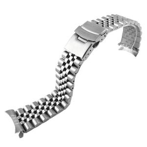 <span class=keywords><strong>Bracelet</strong></span> Lionorm pour <span class=keywords><strong>Skx</strong></span> Jubilee en acier inoxydable 18 mm 19 mm 20 mm 21 mm 22 mm, <span class=keywords><strong>bracelet</strong></span> de montre de luxe à maillons incurvés solides - Product Image 4