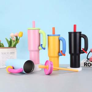 แก้วน้ำเก็บความร้อนสูญญากาศผนังสองชั้นด้ามจับสแตนเลสออกแบบโลโก้ได้ตามต้องการแก้วน้ำสำหรับเดินทางกลางแจ้งแบบพกพา - Product Image 2