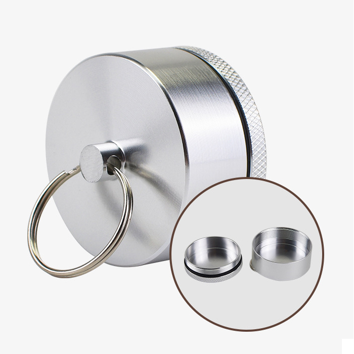 Водонепроницаемый алюминиевый контейнер для таблеток, брелок для ключей, контейнер для таблеток, контейнер для лекарств, алюминиевый брелок для ключей, держатель для лекарств