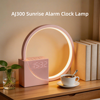 Réveil intelligent avec 10 sons apaisants, écran OLED à 3 niveaux de luminosité, lampe de table connectée en alliage d'aluminium, sans fil électrique