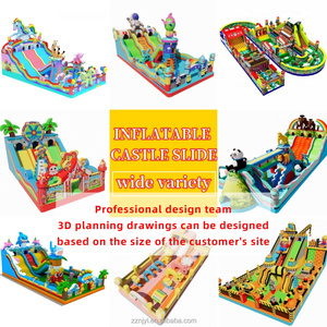 <span class=keywords><strong>Castillo</strong></span> Inflable con Tobogán para Exteriores, Equipo de Entretenimiento Infantil, Casa de Brinco Inflable y Combinación de Escalada - Product Image 3
