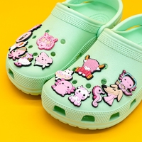 2025 nouveau Kawaii drôle 2D Pvc Animal chaussure dentelle breloques rose doux chien patte chat vache cochon oiseau concepteur chaussure breloques en vrac en gros