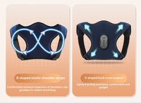 Correcteur de posture multifonctionnel CYANMED avec masseur dorsal vibrant et compresse chaude intégrée, batterie au lithium intégrée