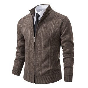 <span class=keywords><strong>Cardigan</strong></span> da Uomo 2025, Nuovo Modello Invernale con Collo Alto, <span class=keywords><strong>Slim</strong></span> Fit, Foderato in Pile, Caldo e Spesso, Maglione Lavorato a Maglia per Uomo - Product Image 5